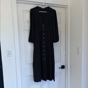 Marine Layer Black Midi Dress